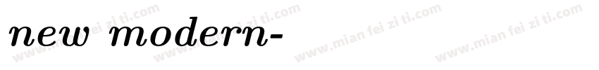 new modern字体转换